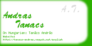 andras tanacs business card